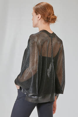 hip-lenght sweater, wide, in slightly glittered polyester mesh - JUNYA WATANABE 