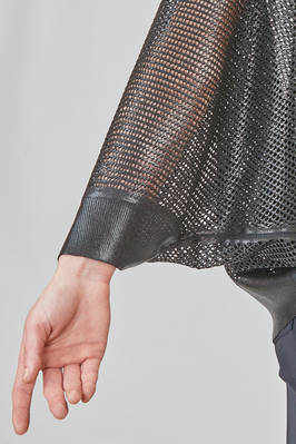 hip-lenght sweater, wide, in slightly glittered polyester mesh - JUNYA WATANABE 