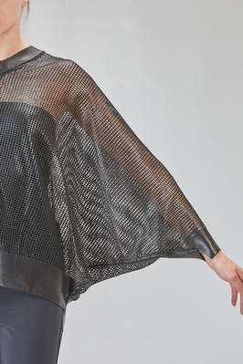hip-lenght sweater, wide, in slightly glittered polyester mesh - JUNYA WATANABE 