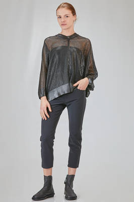 hip-lenght sweater, wide, in slightly glittered polyester mesh - JUNYA WATANABE 