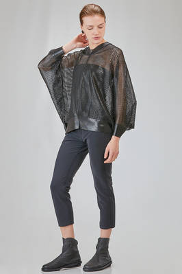 hip-lenght sweater, wide, in slightly glittered polyester mesh - JUNYA WATANABE 