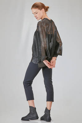 hip-lenght sweater, wide, in slightly glittered polyester mesh - JUNYA WATANABE 