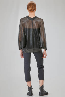 hip-lenght sweater, wide, in slightly glittered polyester mesh - JUNYA WATANABE 
