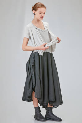 hip-lenght top in melange viscose knit - MARC LE BIHAN 