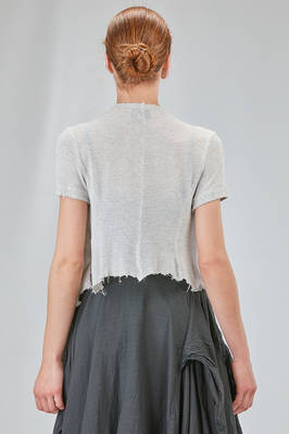 hip-lenght top in melange viscose knit - MARC LE BIHAN 