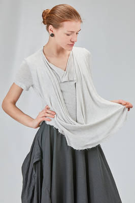 hip-lenght top in melange viscose knit - MARC LE BIHAN 
