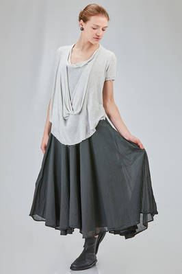 hip-lenght top in melange viscose knit - MARC LE BIHAN 