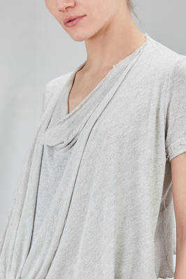 hip-lenght top in melange viscose knit - MARC LE BIHAN 