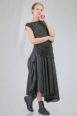 long, lean and asymmetric t-shirt in cotton jersey - MARC LE BIHAN 