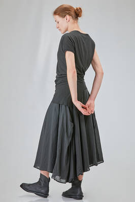 long, lean and asymmetric t-shirt in cotton jersey - MARC LE BIHAN 