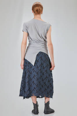 long, lean and asymmetric t-shirt in cotton jersey - MARC LE BIHAN 