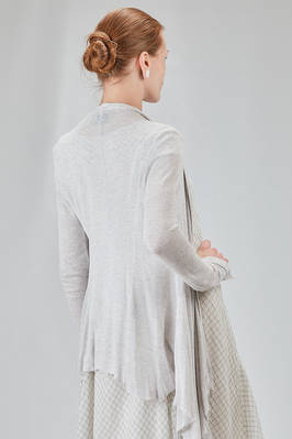 asymmetric cardigan in melange viscose knit - MARC LE BIHAN 