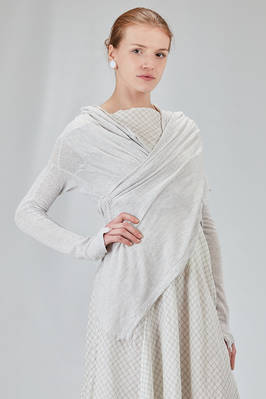 asymmetric cardigan in melange viscose knit - MARC LE BIHAN 