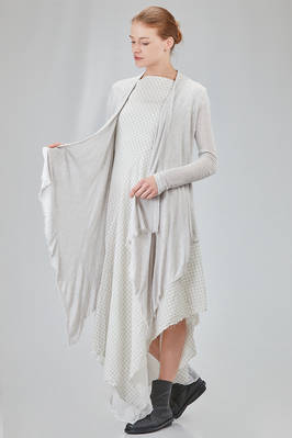 asymmetric cardigan in melange viscose knit - MARC LE BIHAN 