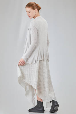 asymmetric cardigan in melange viscose knit - MARC LE BIHAN 