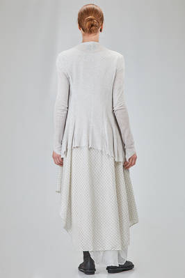 asymmetric cardigan in melange viscose knit - MARC LE BIHAN 