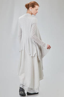 asymmetric cardigan in melange viscose knit - MARC LE BIHAN 