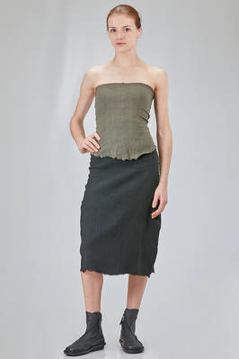 strapless bustier in polyamide, silk and elastan froissé - MARC LE BIHAN 