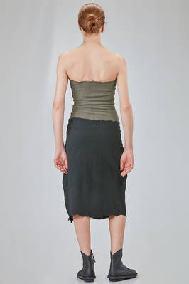 strapless bustier in polyamide, silk and elastan froissé - MARC LE BIHAN 