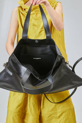 big trapezoidal shopper bag in soft lamb nappa leather - MELITTA BAUMEISTER 