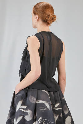 hip-lenght top in washed polyester georgette - COMME des GARÇONS - COMME des GARÇONS 