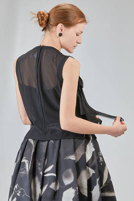 hip-lenght top in washed polyester georgette - COMME des GARÇONS - COMME des GARÇONS 