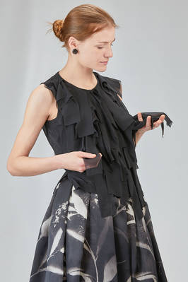 hip-lenght top in washed polyester georgette - COMME des GARÇONS - COMME des GARÇONS 