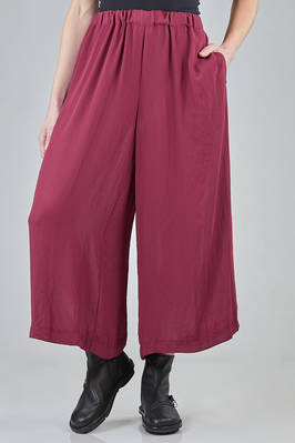 wide trousers in washed polyester georgette  - 157