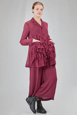 long and slim jacket in washed polyester georgette - COMME des GARÇONS - COMME des GARÇONS 
