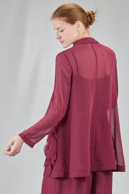 long and slim jacket in washed polyester georgette - COMME des GARÇONS - COMME des GARÇONS 