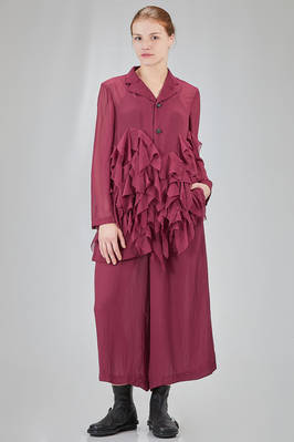 long and slim jacket in washed polyester georgette - COMME des GARÇONS - COMME des GARÇONS 
