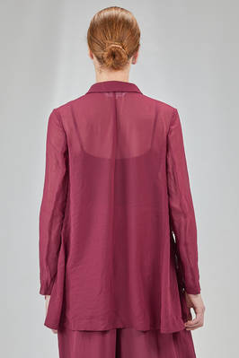 long and slim jacket in washed polyester georgette - COMME des GARÇONS - COMME des GARÇONS 