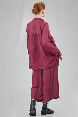 long and slim jacket in washed polyester georgette - COMME des GARÇONS - COMME des GARÇONS 