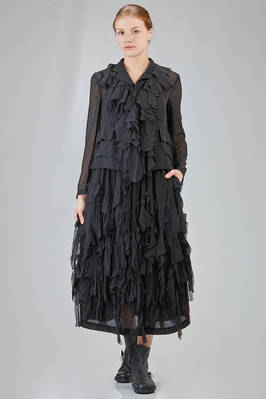 giacca al fianco in georgette di poliestere lavato - COMME des GARÇONS - COMME des GARÇONS 