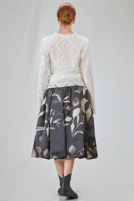 long and lean t-shirt in tricot polyester knit and polyester tulle - COMME des GARÇONS - COMME des GARÇONS 