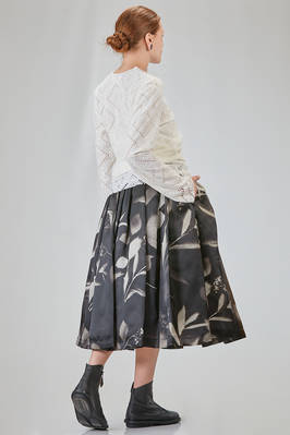 long and lean t-shirt in tricot polyester knit and polyester tulle - COMME des GARÇONS - COMME des GARÇONS 