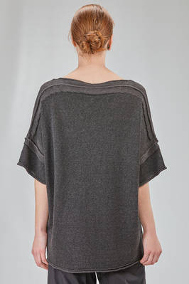 maglia lunga e ampia in maglia di lino glitterata - RUNDHOLZ 