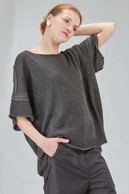 maglia lunga e ampia in maglia di lino glitterata - RUNDHOLZ 