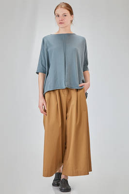 long and wide t-shirt in plain cotton knit - KNIT KNIT 