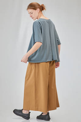 long and wide t-shirt in plain cotton knit - KNIT KNIT 