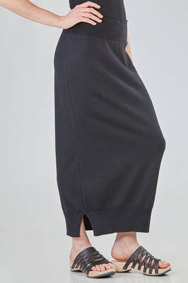 gonna lunga e asciutta in maglia rasata di cotone - KNIT KNIT 
