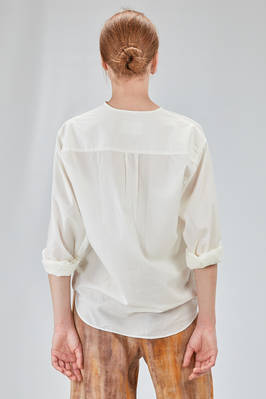 long and wide shirt in light washed cotton muslin - 6167 STUDIO SHIRT 