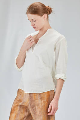 long and wide shirt in light washed cotton muslin - 6167 STUDIO SHIRT 
