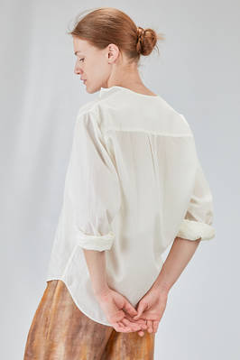long and wide shirt in light washed cotton muslin - 6167 STUDIO SHIRT 