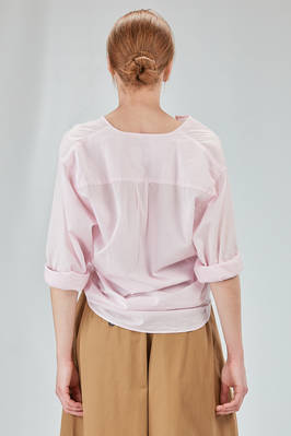 long and wide shirt in light washed cotton muslin - 6167 STUDIO SHIRT 