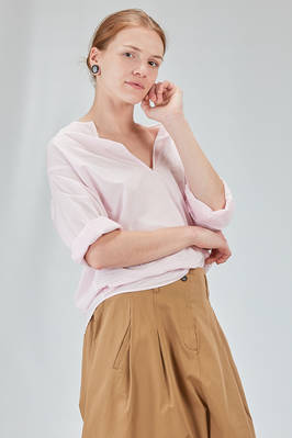 long and wide shirt in light washed cotton muslin - 6167 STUDIO SHIRT 