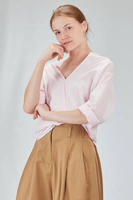 long and wide shirt in light washed cotton muslin - 6167 STUDIO SHIRT 
