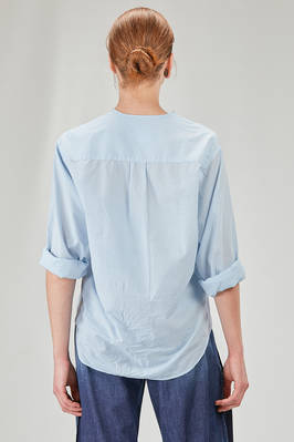 long and wide shirt in light washed cotton muslin - 6167 STUDIO SHIRT 