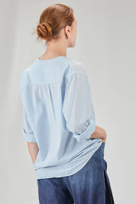 long and wide shirt in light washed cotton muslin - 6167 STUDIO SHIRT 