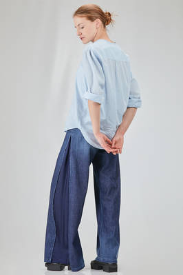 long and wide shirt in light washed cotton muslin - 6167 STUDIO SHIRT 